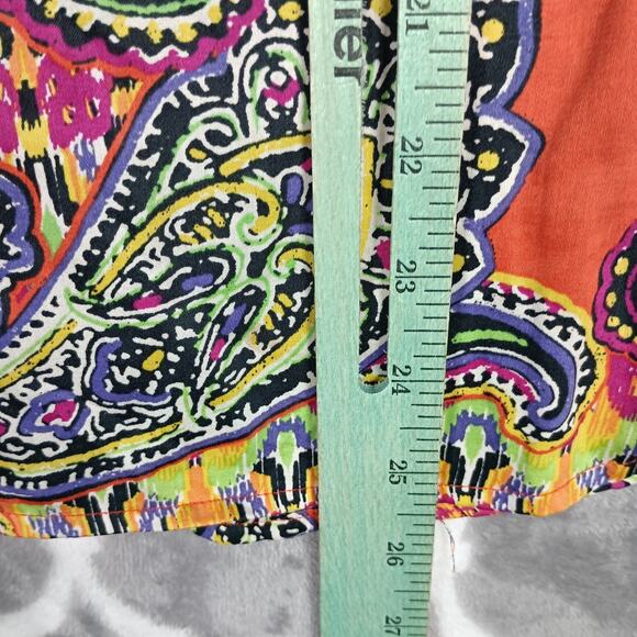 Lauren Ralph Lauren Top Blouse Women Small Paisley Button Up LRL - Picture 7 of 12